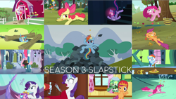 Size: 1976x1114 | Tagged: safe, edit, edited screencap, editor:quoterific, imported from derpibooru, screencap, apple bloom, pinkie pie, princess cadance, rarity, scootaloo, sweetie belle, tank, twilight sparkle, apple family reunion, games ponies play, just for sidekicks, keep calm and flutter on, magic duel, magical mystery cure, one bad apple, season 3, sleepless in ponyville, spike at your service, the crystal empire, too many pinkie pies, wonderbolts academy, cutie mark crusaders, gravy boat, pinkie spy, slapstick