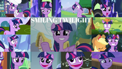 Size: 1970x1109 | Tagged: safe, edit, edited screencap, editor:quoterific, imported from derpibooru, screencap, applejack, starlight glimmer, twilight sparkle, alicorn, unicorn, a canterlot wedding, a health of information, best gift ever, friendship is magic, lesson zero, once upon a zeppelin, shadow play, sparkle's seven, the crystal empire, the lost treasure of griffonstone, trade ya, twilight's kingdom, chef's hat, crown, eye reflection, faic, hard-won helm of the sibling supreme, hat, jewelry, nest, pudding face, reflection, regalia, twilight snapple, twilight sparkle (alicorn), twilight's castle, unicorn twilight