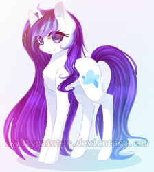 Size: 991x1106 | Tagged: safe, artist:riariirii2, imported from derpibooru, oc, oc only, pony, unicorn, eyelashes, heart eyes, horn, smiling, unicorn oc, watermark, wingding eyes