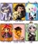 Size: 1730x2048 | Tagged: safe, artist:ag_nonsuch, imported from derpibooru, sunset shimmer, bird, dog, human, torchic, six fanarts, equestria girls, arm behind head, brooklyn nine nine, cigar, ciri, clothes, crossover, cutie mark, cutie mark on clothes, dark skin, female, grin, hand on hip, hat, jacket, lio fotia, pokémon, promare, recovery of an mmo junkie, roman torchwick, rosa diaz, rwby, simple background, smiling, the witcher, white background