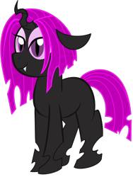 Size: 1200x1600 | Tagged: safe, artist:amgiwolf, imported from derpibooru, oc, oc only, oc:pinky rose, changeling, changeling queen, pony, changeling queen oc, female, purple changeling, simple background, solo, transparent background