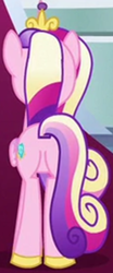 Size: 484x1159 | Tagged: safe, imported from derpibooru, screencap, princess cadance, alicorn, pony, school raze, butt, canterlot castle, cropped, female, lovebutt, mare, plot, solo