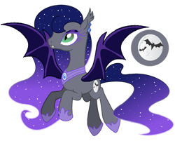 Size: 1280x1030 | Tagged: safe, artist:venomous-cookietwt, imported from derpibooru, oc, bat pony, pony, female, mare, offspring, parent:night guard, parent:princess luna, parents:guardluna, simple background, solo, transparent background