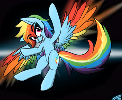 Size: 5500x4500 | Tagged: safe, artist:flywheel, imported from derpibooru, rainbow dash, pegasus, flying, redesign