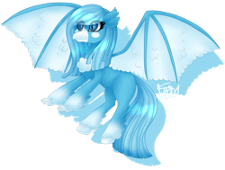 Size: 1920x1450 | Tagged: safe, artist:spokenmind93, imported from derpibooru, oc, oc only, oc:sora melody, bat pony, hippogriff, hybrid, blue, hybrid oc