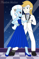 Size: 1800x2700 | Tagged: safe, artist:phantomshadow051, imported from derpibooru, prince blueblood, trixie, equestria girls, bluetrix, dancing, equestria girls-ified, female, male, shipping, straight
