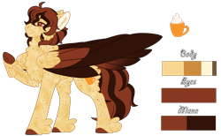 Size: 1724x1063 | Tagged: safe, artist:nobleclay, imported from derpibooru, oc, oc:eggnog, pegasus, pony, feathered fetlocks, female, mare, reference sheet, solo, tail feathers, two tbton