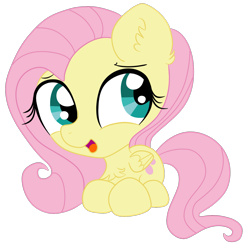 Size: 1697x1684 | Tagged: safe, artist:lemontea, imported from derpibooru, fluttershy, pegasus, pony, chibi, cute, female, mare, open mouth, ponyloaf, shyabetes, simple background, solo, transparent background, vector