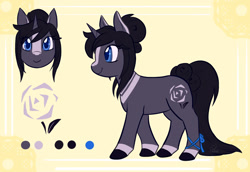 Size: 1280x880 | Tagged: safe, artist:foxhatart, imported from derpibooru, oc, oc:lavender rose, unicorn, female, mare, reference sheet, solo
