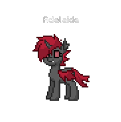 Size: 820x824 | Tagged: safe, artist:apexsoundwave, imported from derpibooru, oc, oc only, oc:adelaide, changeling, pony, pony town, female, mare, pixel art, simple background, transparent background