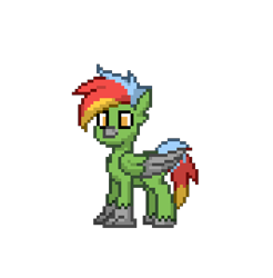 Size: 797x810 | Tagged: safe, artist:apexsoundwave, imported from derpibooru, oc, oc:birb, hybrid, pony, pony town, male, pixel art, simple background, transparent background