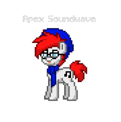 Size: 811x815 | Tagged: safe, artist:apexsoundwave, imported from derpibooru, oc, oc:apex soundwave, earth pony, pony, pony town, :p, clothes, male, pixel art, simple background, stallion, tongue out, transparent background