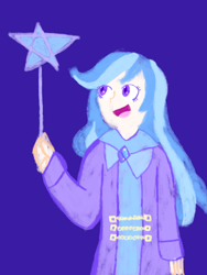 Size: 1200x1600 | Tagged: safe, artist:saoirs-rain, imported from derpibooru, trixie, human, humanized, stars, wand