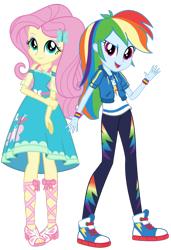 Size: 720x1051 | Tagged: safe, imported from derpibooru, fluttershy, rainbow dash, equestria girls, equestria girls series, spoiler:eqg series (season 2), geode of fauna, geode of super speed, magical geodes, open mouth, simple background, transparent background