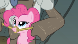 Size: 2208x1242 | Tagged: safe, imported from derpibooru, screencap, pinkie pie, a dog and pony show, bridle, tack