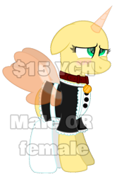 Size: 797x1200 | Tagged: safe, artist:ponkus, imported from derpibooru, alicorn, earth pony, pegasus, pony, unicorn, clothes, collar, maid, socks, solo, ych sketch
