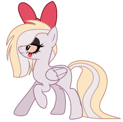 Size: 1211x1201 | Tagged: safe, artist:venomous-cookietwt, imported from derpibooru, oc, pegasus, pony, bow, charlie magne, female, hair bow, hazbin hotel, mare, simple background, solo, transparent background