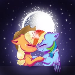 Size: 2087x2087 | Tagged: safe, artist:galaxy swirl, imported from derpibooru, applejack, rainbow dash, earth pony, pegasus, pony, appledash, female, lesbian, shipping