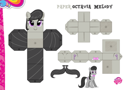 Size: 2048x1447 | Tagged: safe, artist:datbrass, artist:grapefruitface1, artist:luckreza8, imported from derpibooru, octavia melody, base used, craft, custom, irl, papercraft, photo, printable, solo, toy