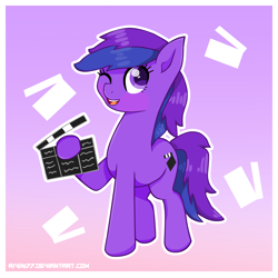Size: 1600x1600 | Tagged: safe, imported from derpibooru, oc, earth pony, pony, commission, photo, purple, solo