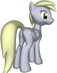 Size: 1035x1308 | Tagged: safe, artist:fenix00, imported from derpibooru, derpy hooves, pegasus, 3d, butt, plot, simple background, solo, transparent background