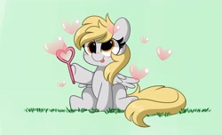 Size: 4096x2496 | Tagged: safe, artist:kittyrosie, imported from derpibooru, derpy hooves, pegasus, pony, bubble, cute, derpabetes, digital art, female, mare, simple background, solo, tongue out