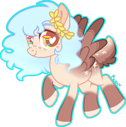 Size: 1055x1065 | Tagged: safe, artist:kurosawakuro, imported from derpibooru, oc, pegasus, pony, female, mare, simple background, solo, transparent background, two toned wings, wings