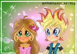 Size: 1938x1354 | Tagged: safe, artist:cindydreamlight, artist:lumi-infinite64, imported from derpibooru, human, equestria girls, barely eqg related, base used, cartoon network, clothes, crossover, ear piercing, earring, equestria girls style, equestria girls-ified, flora (winx club), flower, flower in hair, jewelry, johnny test, necklace, piercing, winx club