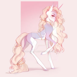 Size: 1024x1024 | Tagged: safe, artist:sugarartt, imported from derpibooru, oc, pony, unicorn, female, mare, solo