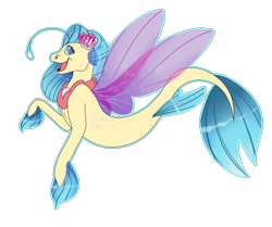 Size: 4300x3600 | Tagged: safe, artist:sashakruchkinatv, imported from derpibooru, princess skystar, seapony (g4), my little pony: the movie, blue eyes, clothes, female, fin wings, fins, fish tail, flower, flower in hair, flowing mane, freckles, jewelry, necklace, open mouth, pearl necklace, purple wings, see-through, simple background, smiling, solo, tail, transparent background, wings