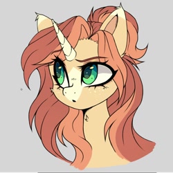 Size: 616x616 | Tagged: safe, artist:bxbxru, imported from derpibooru, oc, oc only, pony, unicorn, bust, solo