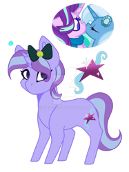 Size: 800x1067 | Tagged: safe, artist:firefox238, imported from derpibooru, starlight glimmer, trixie, oc, female, lesbian, magical lesbian spawn, offspring, parent:starlight glimmer, parent:trixie, parents:startrix, shipping, startrix