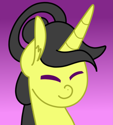 Size: 1259x1400 | Tagged: safe, artist:ask-brishbrush, imported from derpibooru, oc, oc:shai ni, pony, unicorn, bust, eyes closed, female, mare, portrait, solo