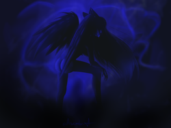 Size: 4000x3000 | Tagged: safe, artist:minelvi, imported from derpibooru, oc, oc only, anthro, pegasus, abstract background, female, pegasus oc, solo, wings