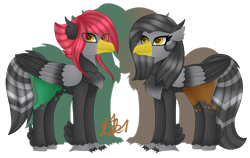 Size: 1920x1211 | Tagged: safe, artist:spokenmind93, imported from derpibooru, oc, hippogriff, adoptable open, claws, hippogriff oc, looking at you, pokémon, ponymon, signature, simple background, transparent background, unfezant