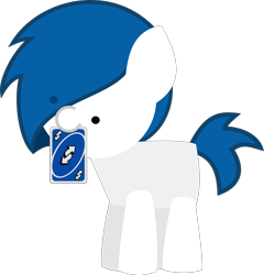 Size: 3746x3910 | Tagged: safe, artist:isaac_pony, imported from derpibooru, oc, oc:switcharoo, earth pony, pony, card, card game, earth pony oc, kibiy pony, male, mouth hold, reverse card, simple background, smiling, solo, transparent background, uno, vector, ·c.