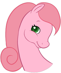 Size: 1176x1394 | Tagged: safe, artist:muhammad yunus, derpibooru exclusive, imported from derpibooru, earth pony, pony, aelita schaeffer, code lyoko, crossover, g2, green eyes, looking at you, my little pony, pink body, pink hair, ponified, simple background, smiling, solo, transparent background