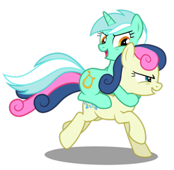 Size: 1050x1024 | Tagged: artist needed, safe, imported from derpibooru, bon bon, lyra heartstrings, sweetie drops, earth pony, pony, unicorn, duo, female, lesbian, lyra riding bon bon, lyrabon, mare, ponies riding ponies, riding, shipping, simple background, transparent background, vector