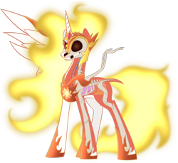 Size: 1200x1100 | Tagged: safe, artist:enigmadoodles, imported from derpibooru, daybreaker, pony, bone, dissectibles, organs, simple background, skeleton, solo, transparent background