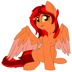 Size: 1529x1527 | Tagged: safe, artist:gleamydreams, imported from derpibooru, oc, oc only, pegasus, pony, cute, simple background, smiling, solo, spread wings, wings