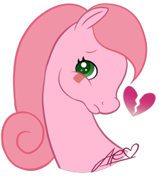 Size: 1265x1409 | Tagged: safe, artist:muhammad yunus, imported from derpibooru, earth pony, pony, season 2, aelita schaeffer, code lyoko, cute, female, g2, heartbreak, mare, medibang paint, ponified, sad, sadorable, simple background, solo, transparent background