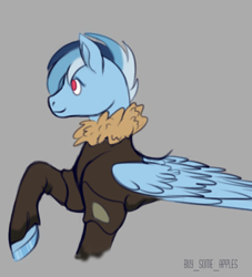 Size: 1000x1100 | Tagged: safe, artist:buy_some_apples, imported from derpibooru, oc, oc only, pegasus, clothes, jacket, pegasus oc, sketch, wings