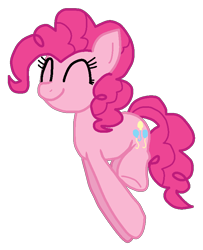 Size: 669x823 | Tagged: safe, artist:jario, derpibooru exclusive, imported from derpibooru, pinkie pie, earth pony, pony, digital art, eyes closed, female, hopping, mare, simple background, smiling, solo, transparent background