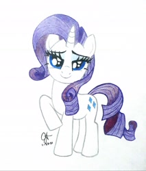 Size: 2564x3004 | Tagged: safe, artist:count adramélekh sear, imported from derpibooru, rarity, unicorn, solo, traditional art