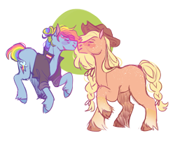 Size: 1775x1497 | Tagged: artist needed, source needed, safe, imported from derpibooru, applejack, rainbow dash, earth pony, pegasus, pony, appledash, female, lesbian, shipping