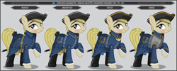 Size: 1280x512 | Tagged: safe, artist:brony-works, imported from derpibooru, earth pony, pony, clothes, female, hat, mare, solo, sweden, uniform