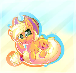 Size: 900x869 | Tagged: safe, artist:avui, imported from derpibooru, applejack, earth pony, pony, :p, cute, ear fluff, female, heart eyes, jackabetes, mare, smiling, solo, tongue out, wingding eyes