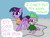 Size: 4000x3000 | Tagged: source needed, safe, artist:anonymous, spike, twilight sparkle, alicorn, dragon, pony, clothes, coat, dialogue, drawthread, female, horn, ice, male, mare, scarf, smiling, snow, snowfall, speech bubble, sweater, twilight sparkle (alicorn), wings, winter