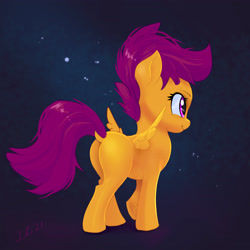 Size: 3856x3856 | Tagged: safe, artist:xbi, imported from derpibooru, scootaloo, pegasus, pony, abstract background, female, filly, solo