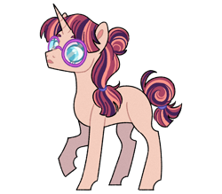 Size: 2400x2100 | Tagged: safe, artist:dreamscapevalley, imported from derpibooru, oc, oc:elixir brew, pony, unicorn, glasses, horn, solo, unicorn oc